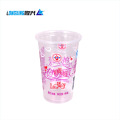 transparent transparent transparent 16 oz 450 ml de tasses en plastique à thé de lait avec couvercle